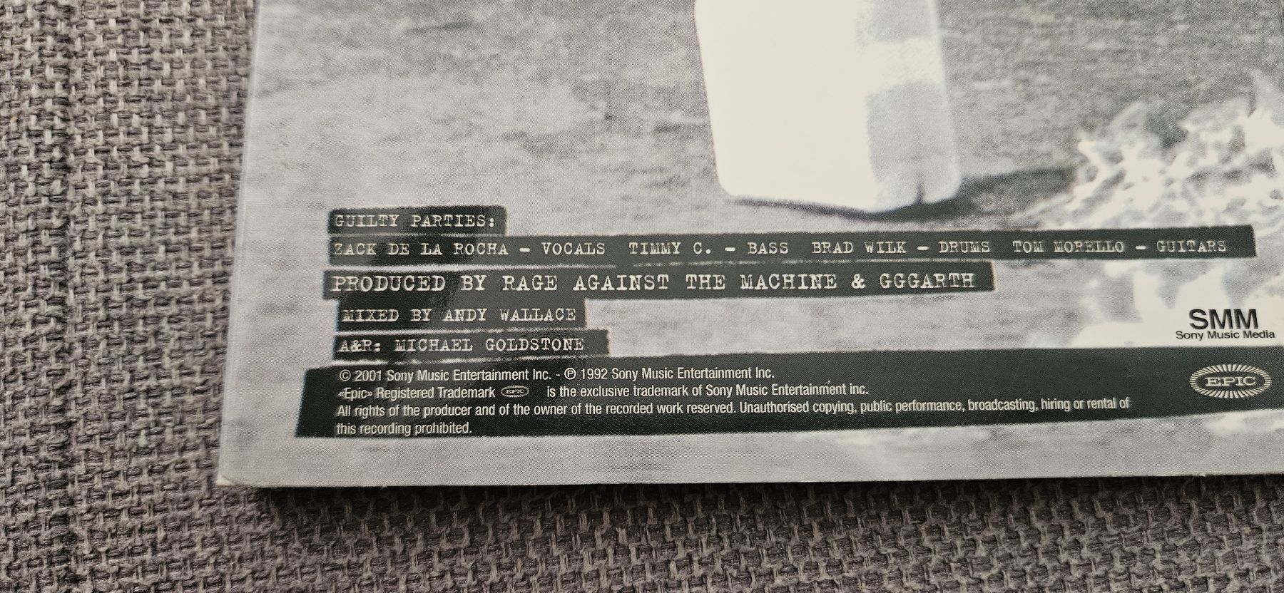 CDs: Rage Against The Machine - S/T – D'occasion à Bretigny-Morrens par Sachkiller 2
