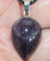 Halskette A-1051 – Kreiskegel – Amethyst – 22x15mm