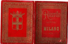 antikes Album Sammelpostkarten Ricardo di Milano um 1890