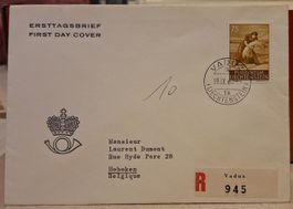 Liechtenstein 1960 Grabenlegerin FDC