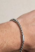 Bracciale a catena stainless steel con inserti rigati