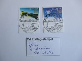 Voll Ort Ersttagsstempel 6033 Buchrain