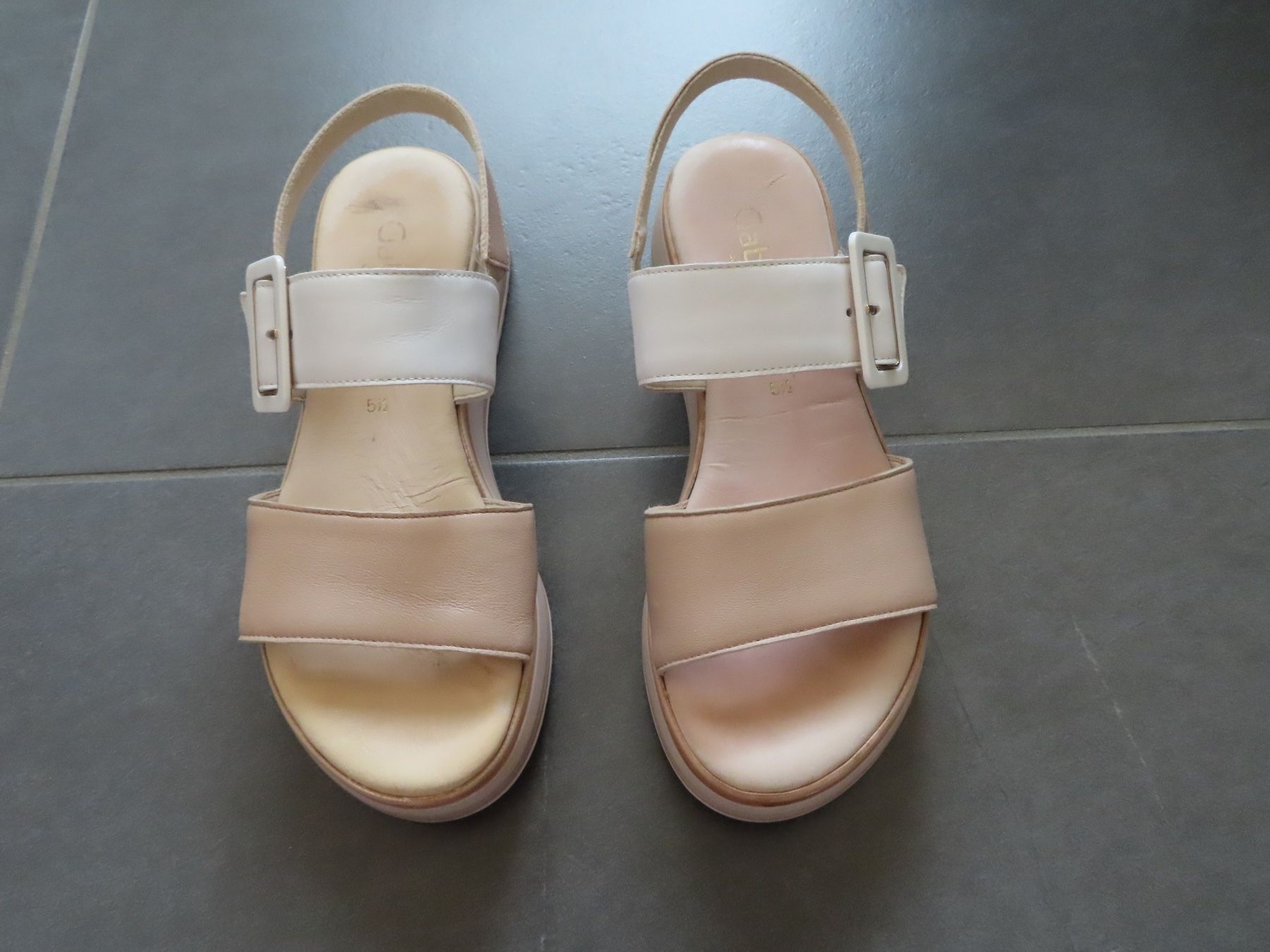 Gabor Scarpe da donna: GABOR schöne Leder-Sandalen Gr.5.5 /38.5 – Usato da Wallenried venduto da Asyano 2