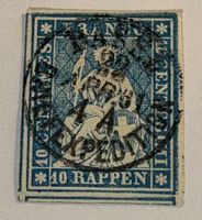 STRUBEL 10Rp. MIT ATTEST