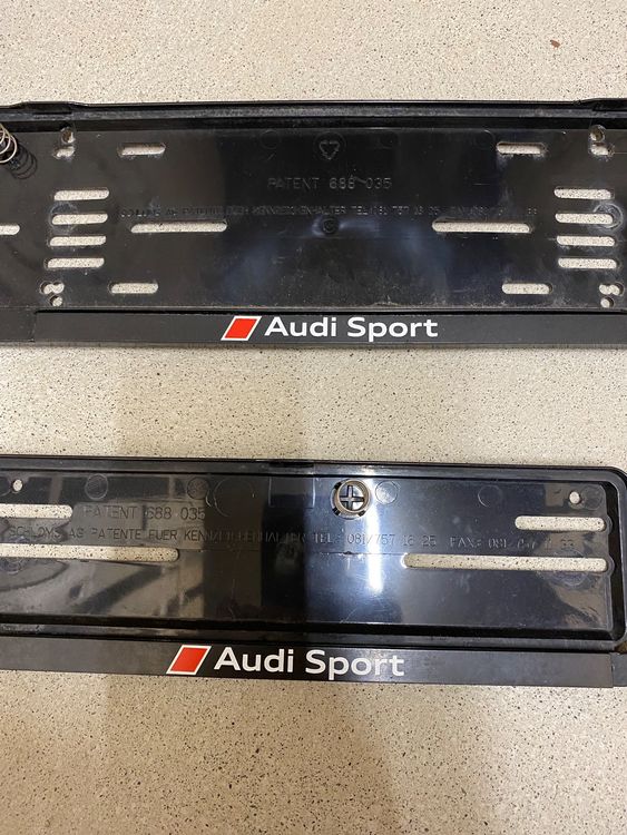 Audi Sport Kennzeichenhalterungen Nummerrahmen Schilder