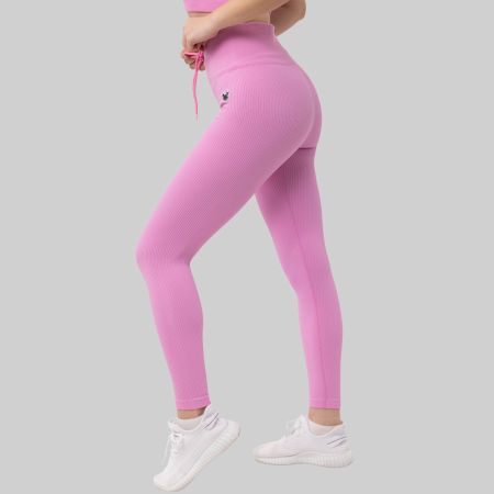 Leggings Seamless Yoga Blickdicht Push Baby Rosa XXL YAKWARY