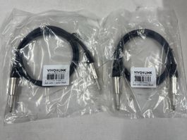 2x VIVOLINK Jack Kabel1m schwarz ,  Audiokabel (X1208)