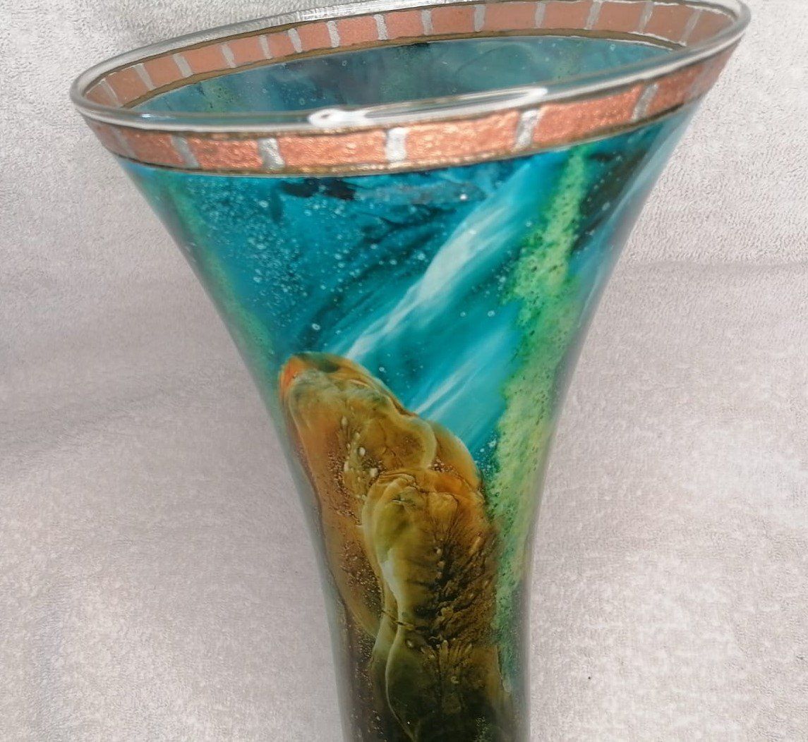 Vasi & Recipienti: Wunderschöne Blumenvase, Unikat signiert – Usato da Grächen venduto da Hel7890 4