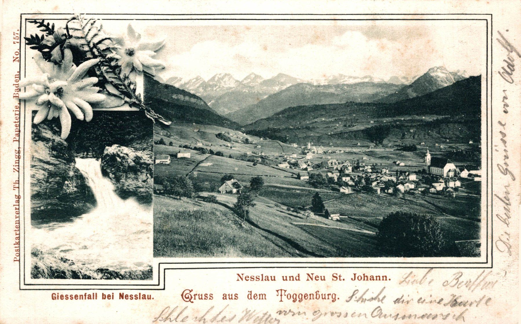 Cartoline postali: Nesslau und Neu St. Johann – Usato da Bronschhofen venduto da Astore