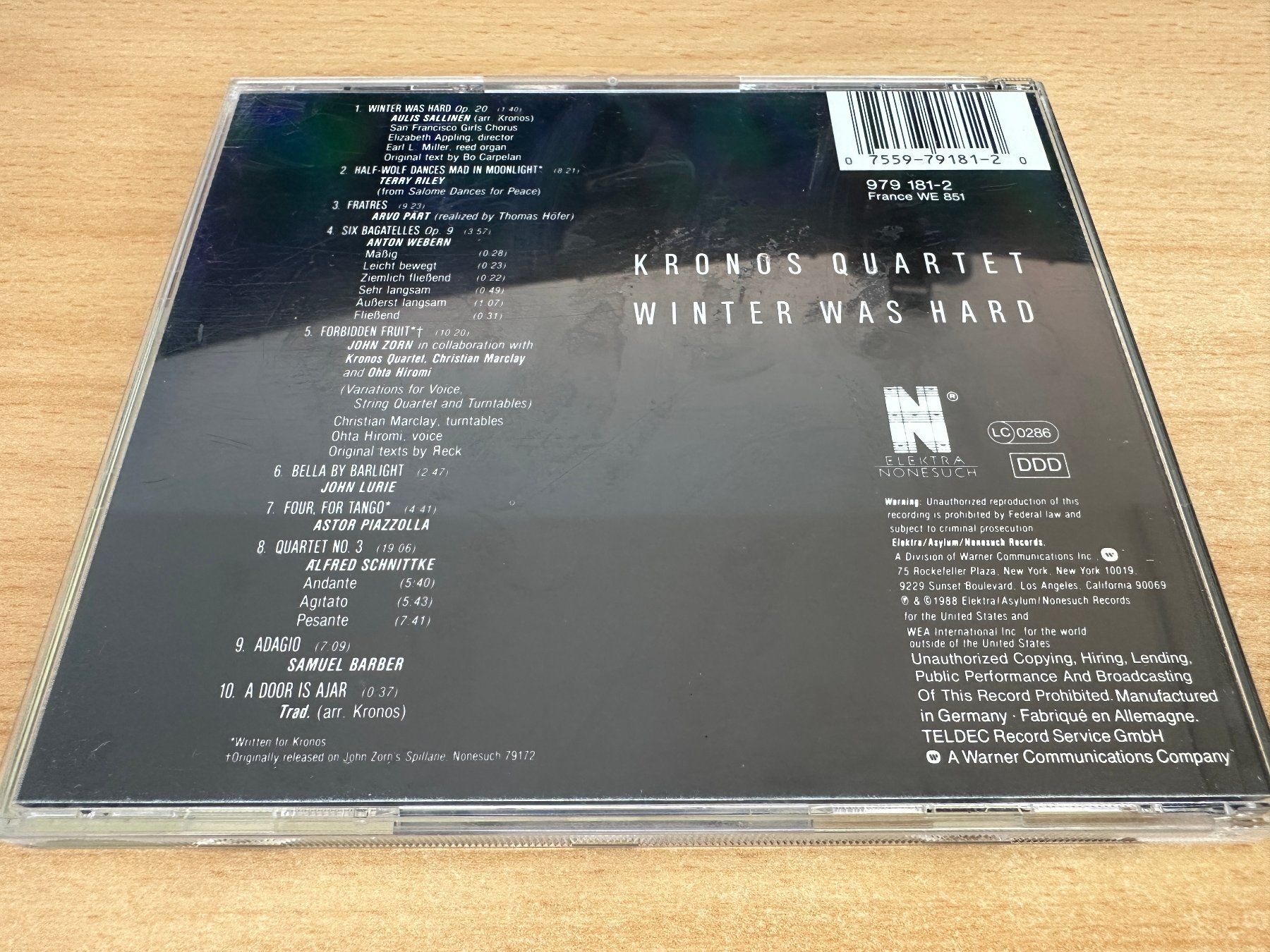 CDs: Kronos Quartet – Winter Was Hard – Gebraucht aus Rikon im Tösstal von Alpenmutz 1