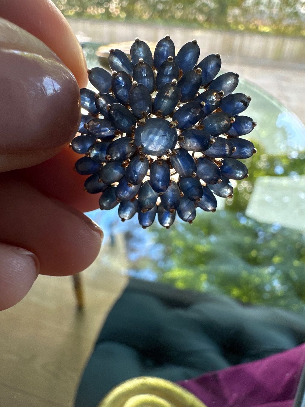 Ciondoli: Blue Sapphire vintage pendant – Usato da Genève venduto da val_rp9x 2