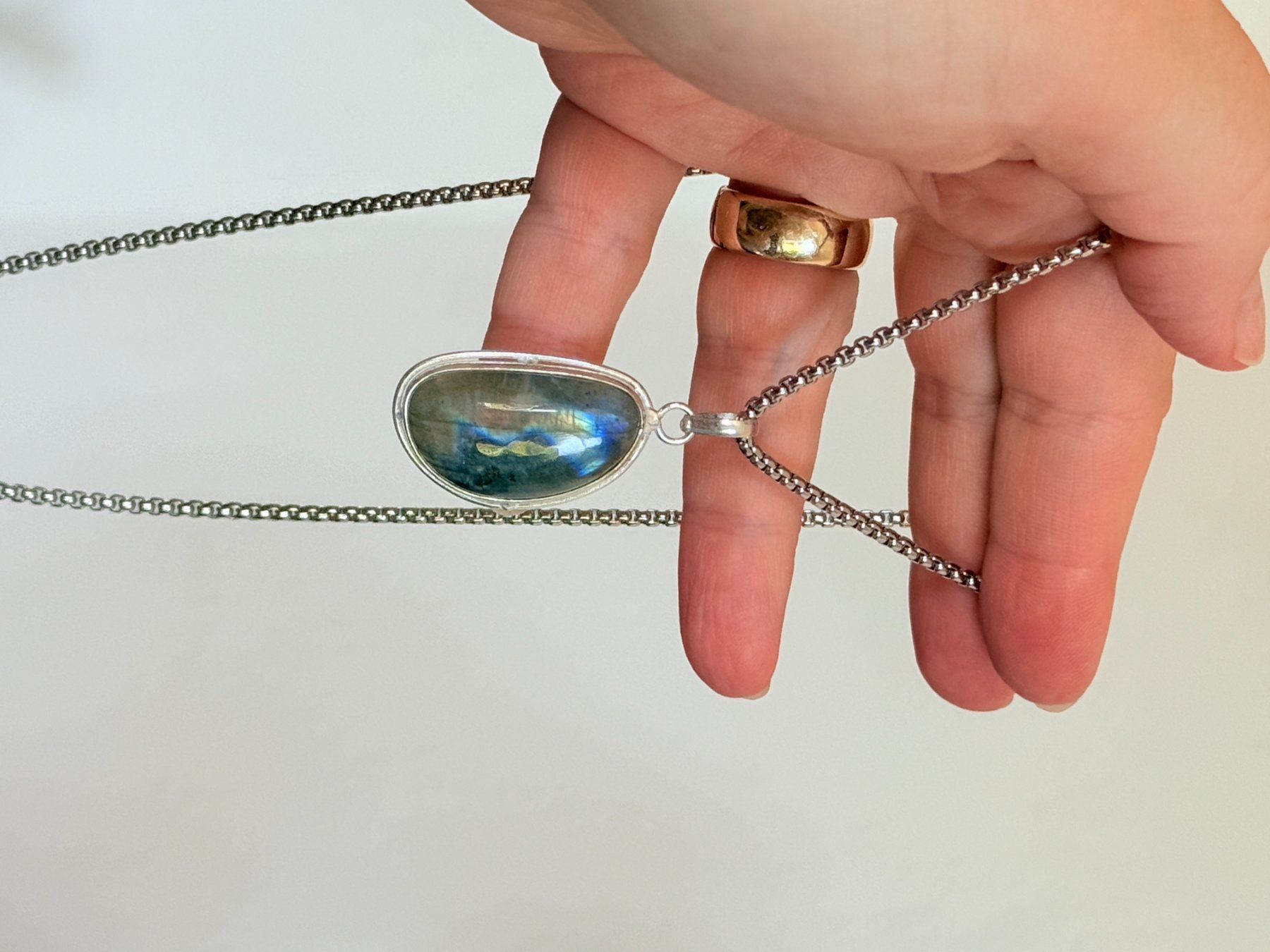 Catenine: Pendentif Labradorite Unique - Bijou Été Bohème – Nuovo e nell'imballaggio originale da Genève venduto da AWWA 9