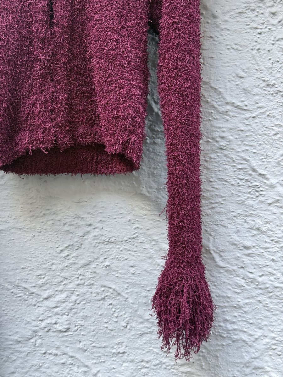 Zara Pulls & Sweat-shirts: Damen Pullover bordeaux mit Fransen  – D'occasion à Siebnen par koschitoschi 4