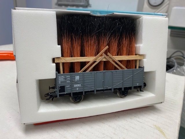 Fleischmann Modellini di ferrovie: Fleischmann 87 5715 SBB Tunnelputzwagen, neu – Nuovo e nell'imballaggio originale da Riehen venduto da AndiSBB 2