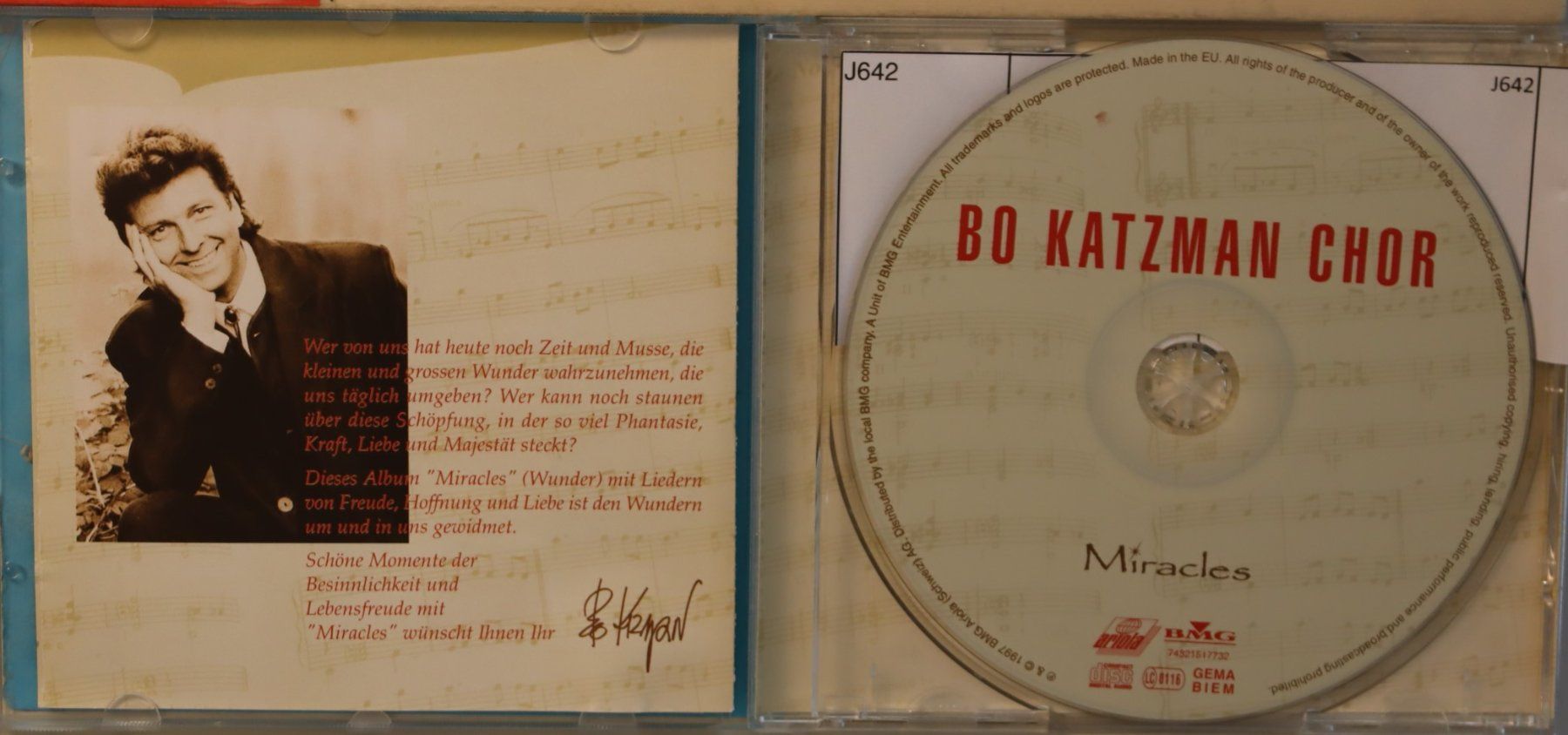 CD: Bo Katzman Chor – Miracles – Usato da Luzern venduto da CONTENTI 1
