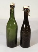 2 Bierflaschen Carolabad Rappoltsweiler + Adler Wappen Krone