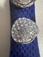 Blaues Druckknopf-Armband inkl. 3 Wechsel-Buttons (Retro)