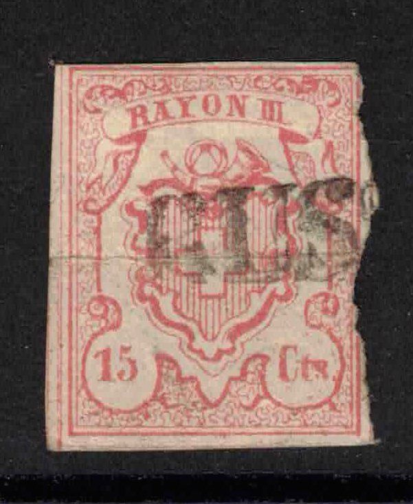 Tutti i francobolli: 1852 Rayon III Centimes Nr.19, mit Attest – Nuovo (secondo la descrizione) da Nuglar venduto da Stamp88