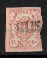 1852 Rayon III Centimes Nr.19, mit Attest