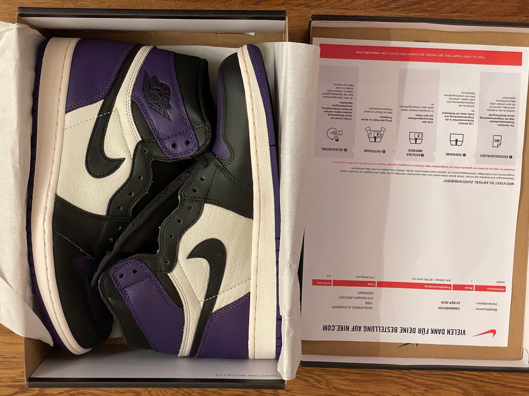 Herrenschuhe: Nike Air Jordan 1 High OG | Court Purple | 43 9.5 – Neu und originalverpackt aus Schaffhausen von mar_mfl9 6