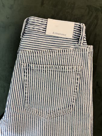 Stradivarius Jeans – Blau-Weiss gestreift – Grösse 36