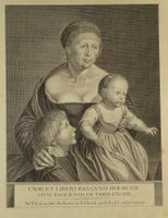HOLBEINS FRAU UND KINDER, KUPFERSTICH UM 1790