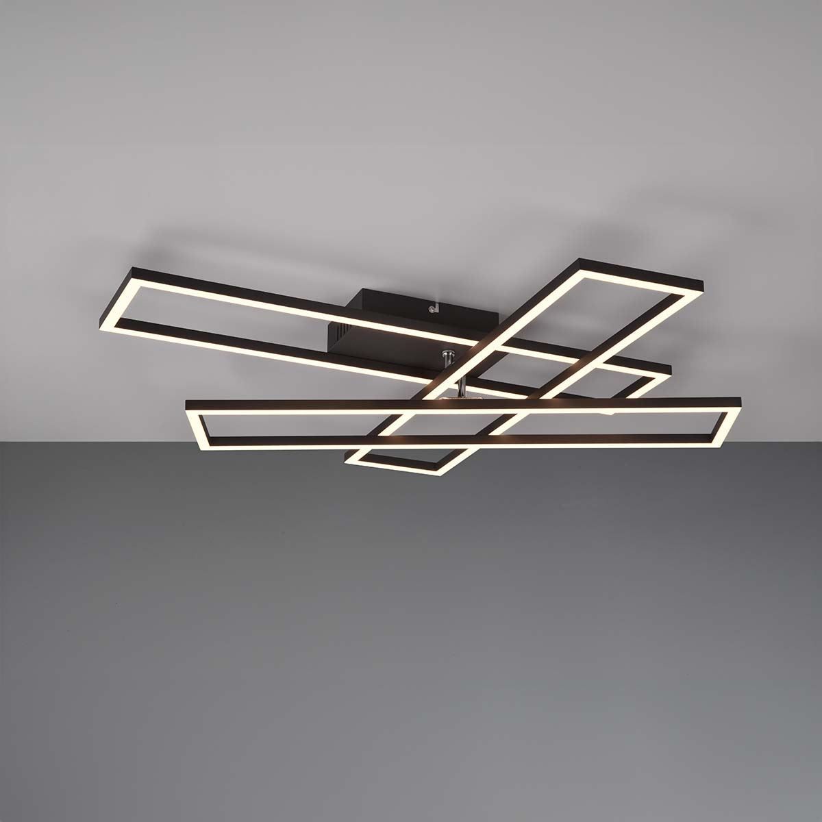 Lampadari & plafoniere: LED Deckenleuchte, Schwarz, 66 x 60 cm – Nuovo (secondo la descrizione) da Kreuzlingen venduto da Smart-Light 1