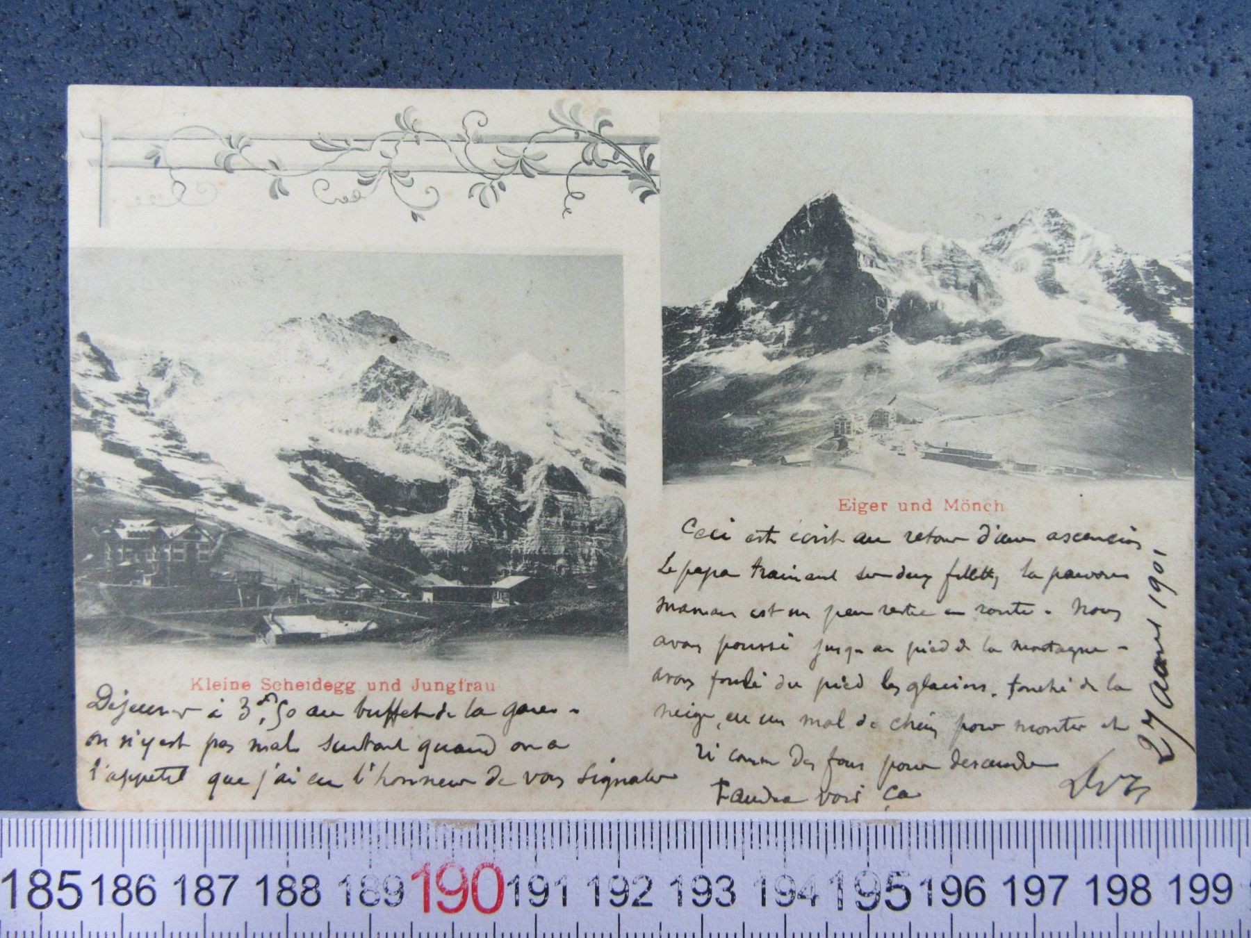 Cartoline postali: KLEINE SCHEIDEGG 1901 BEO AK – Usato da Ettingen venduto da Hausi4711