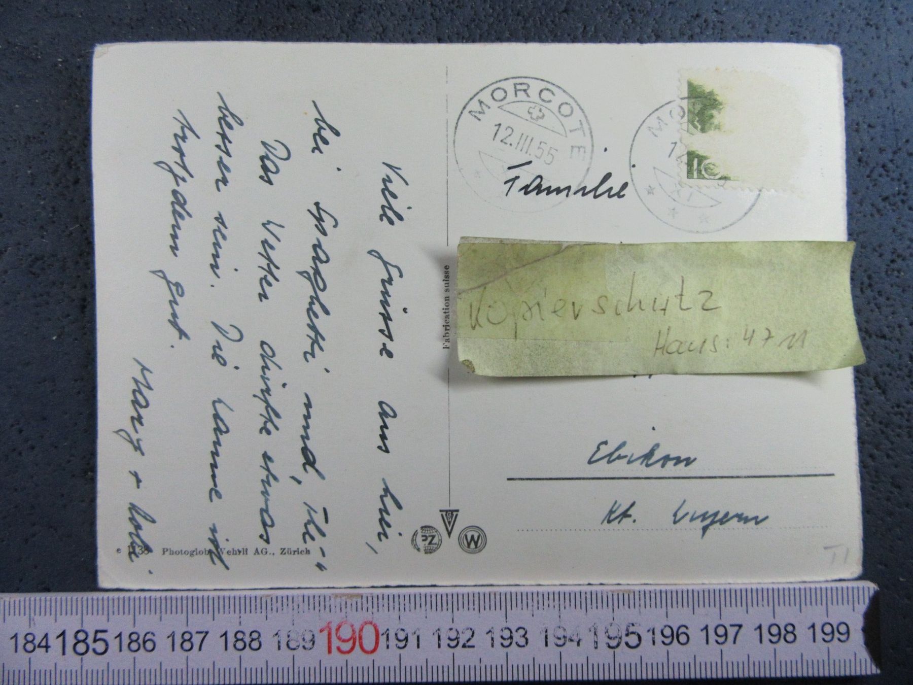 Cartes postales: MORCOTE 1955 TICINO AK BUG – D'occasion à Ettingen par Hausi4711 1