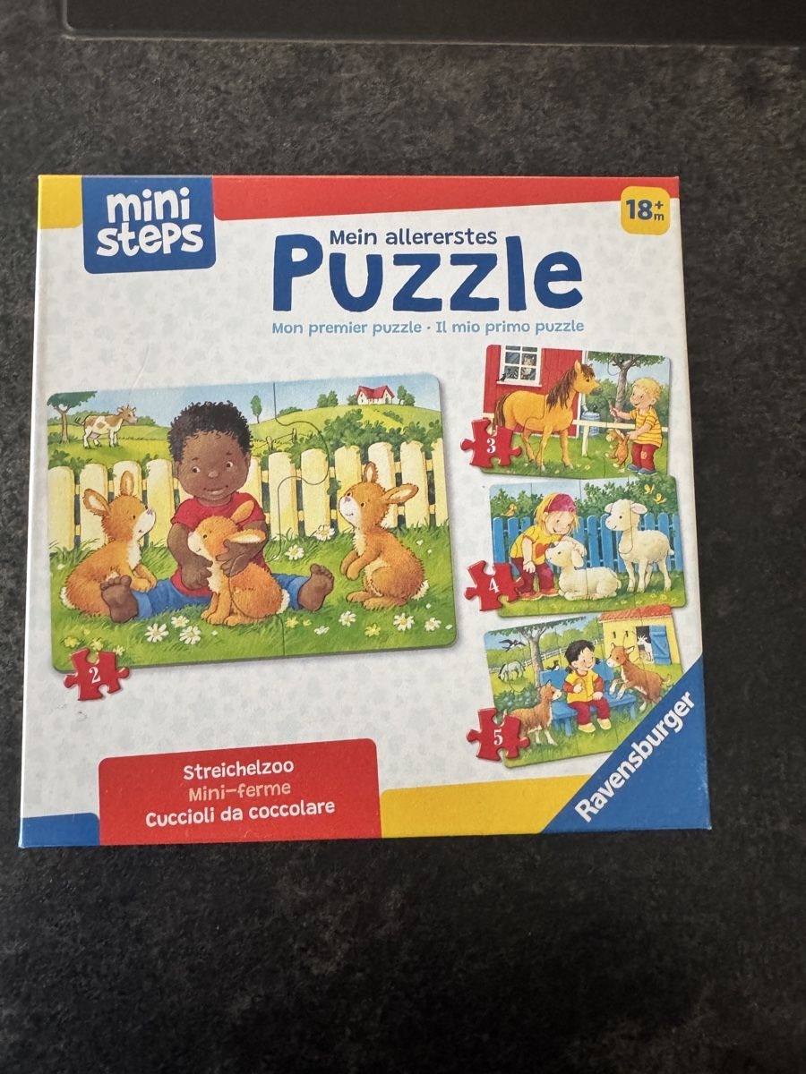 Ravensburger Puzzles: Ravensburger Mini Steps Puzzle - Streichelzoo – Gebraucht aus Hubersdorf von caruchiya