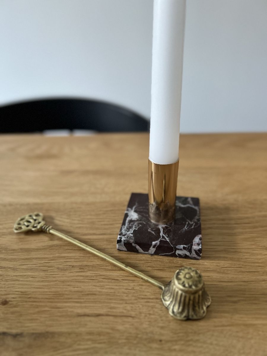 Portacandele: Edler Kerzenständer Marmor & Messing, neuwertig! – Usato da Zürich venduto da kitsune