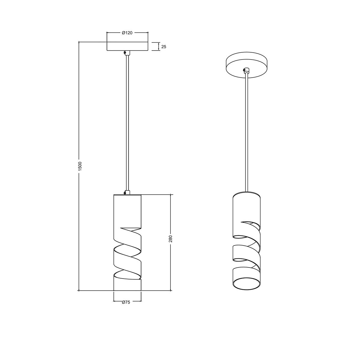 Lampadari & plafoniere: Pendelleuchte, Coffee, Spirale, 12 cm Ø – Nuovo (secondo la descrizione) da Kreuzlingen venduto da Smart-Light 2