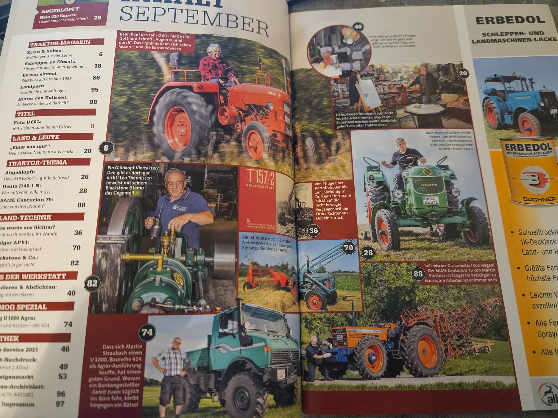 Deutz Trattori: Oldtimer Traktor 21 Fahr D60 Unimog 424 Same Internatioal xx – Usato da Flawil venduto da sr1_f6st 1