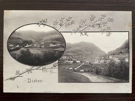 DICKEN (NECKERTAL) 2 Bilder, Ortsansichten, Jugendstil, 1910