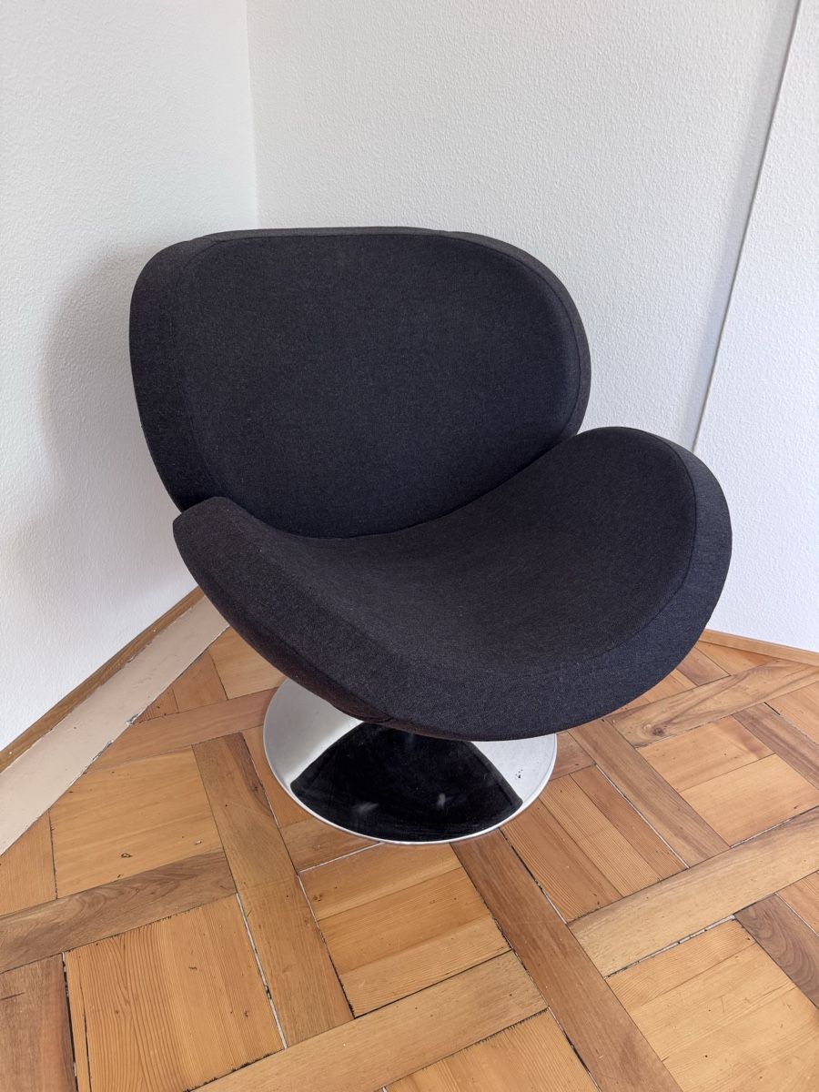 Boconcept Sessel: BoConcept Schelly Designer Drehsessel - Anthrazit / Chrom – Gebraucht aus Zürich von Dr.Patek