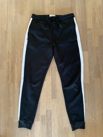 Pantalon de jogging Pull&Bear, noir/blanc, Taille S
