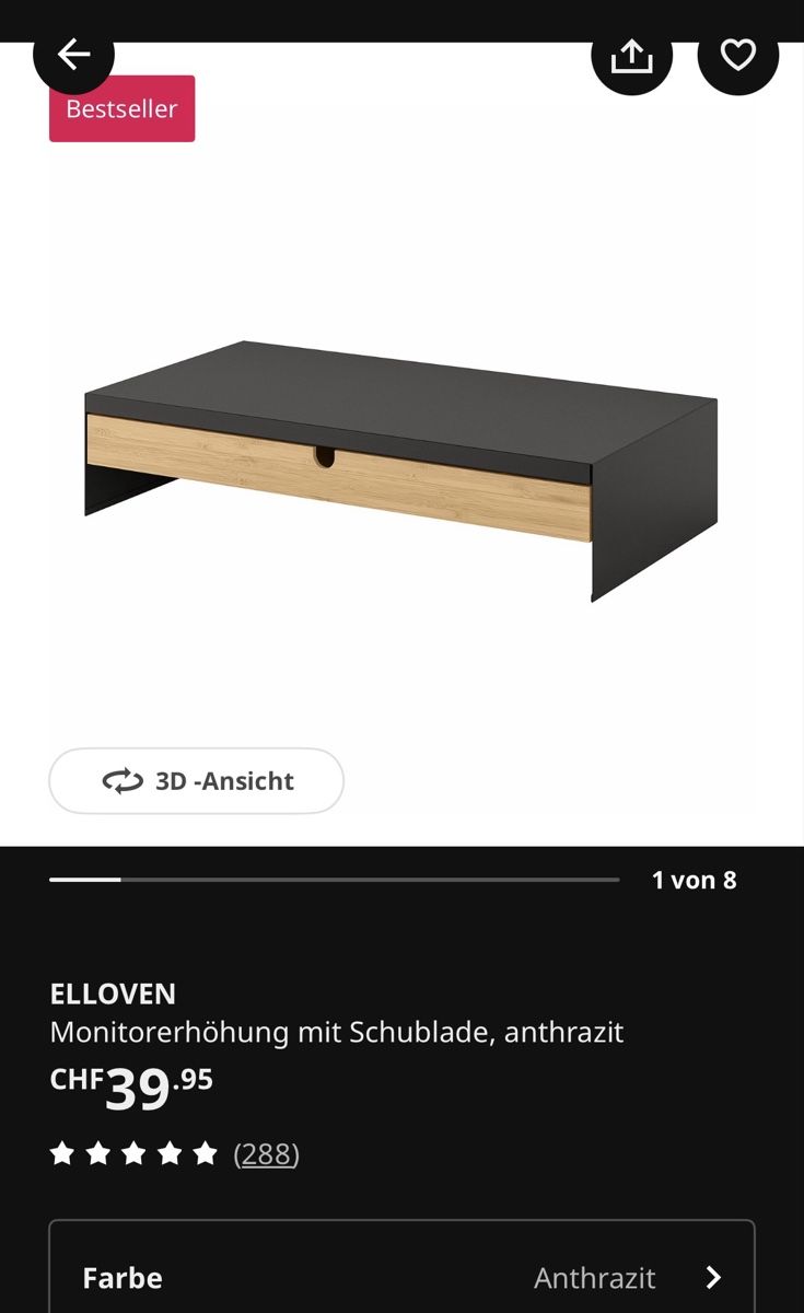 Altro in Decorazioni & Accessori: Monitorerhöhung mit Schublade - ELLOVEN – Usato da Baden venduto da van_79rr 2
