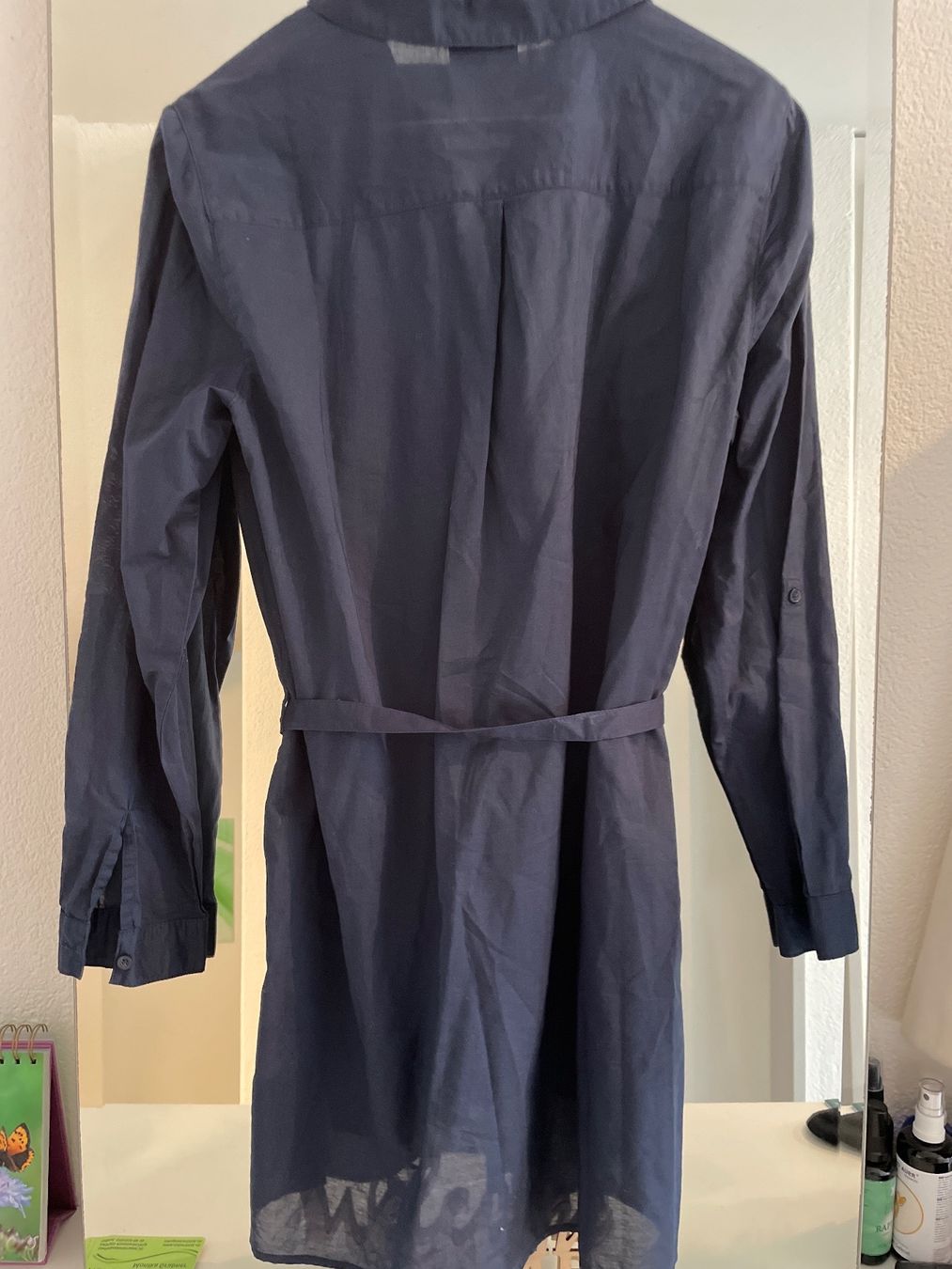 Camicette: dunkelblaue Oversize Bluse mit Gürtel Baumwolle Gr.42 – Usato da Küssnacht am Rigi venduto da Monimaus03 2