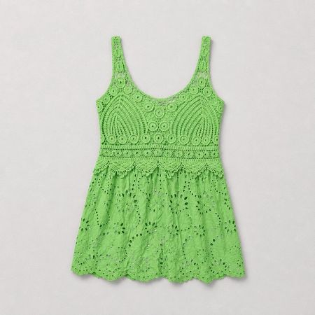 neuw. Top Today in Grün Gr. L Boho Hippie Crochet