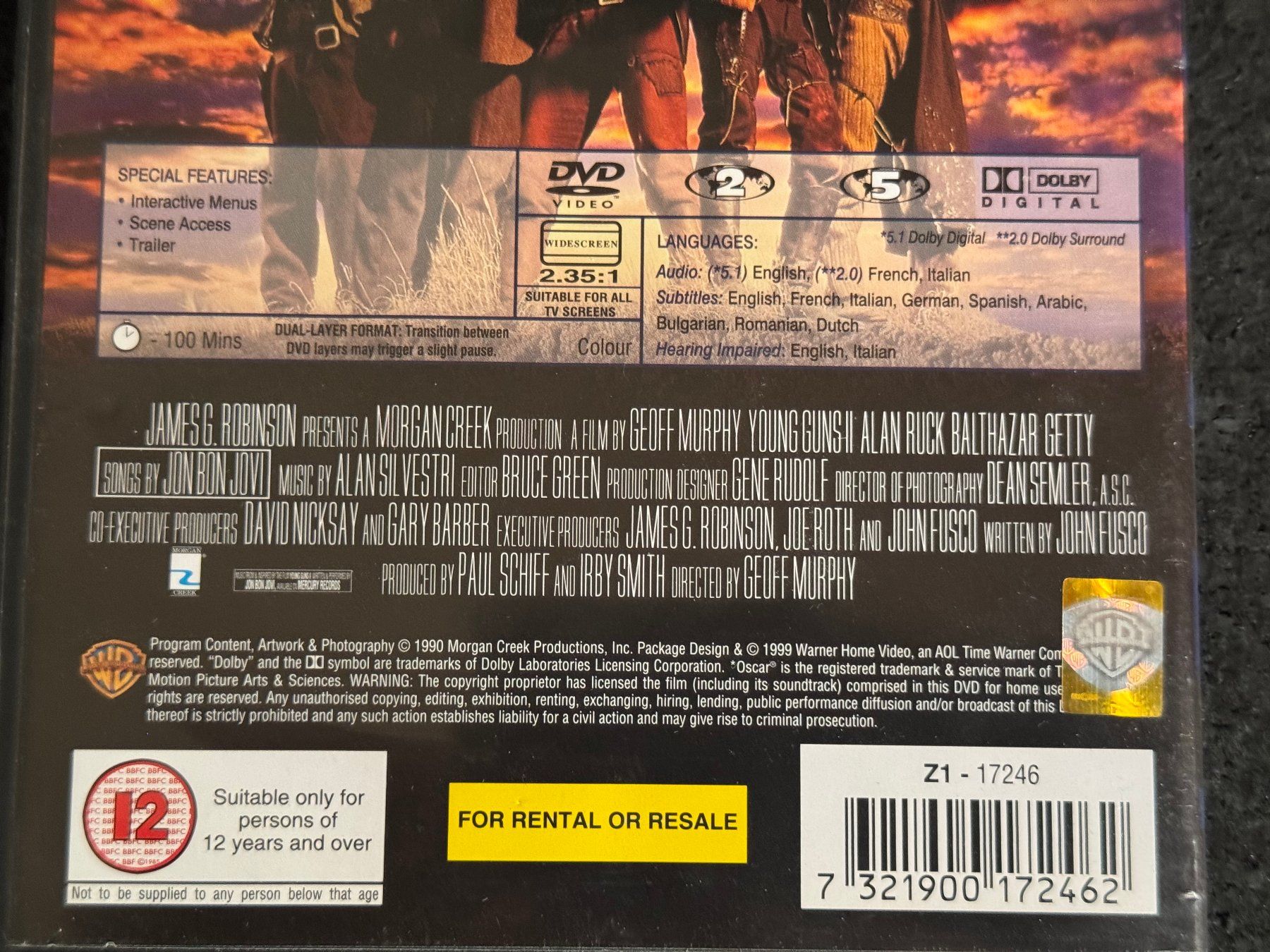 Tutti i DVDs: Young Guns 2 DVD EN/FR/IT – Usato da Fribourg venduto da tschjoly 3