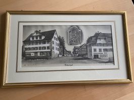 Originale Litho Bütschwil Toggenburg