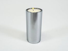 Teelichthalter, massiver Metallzylinder - modern, hochwertig