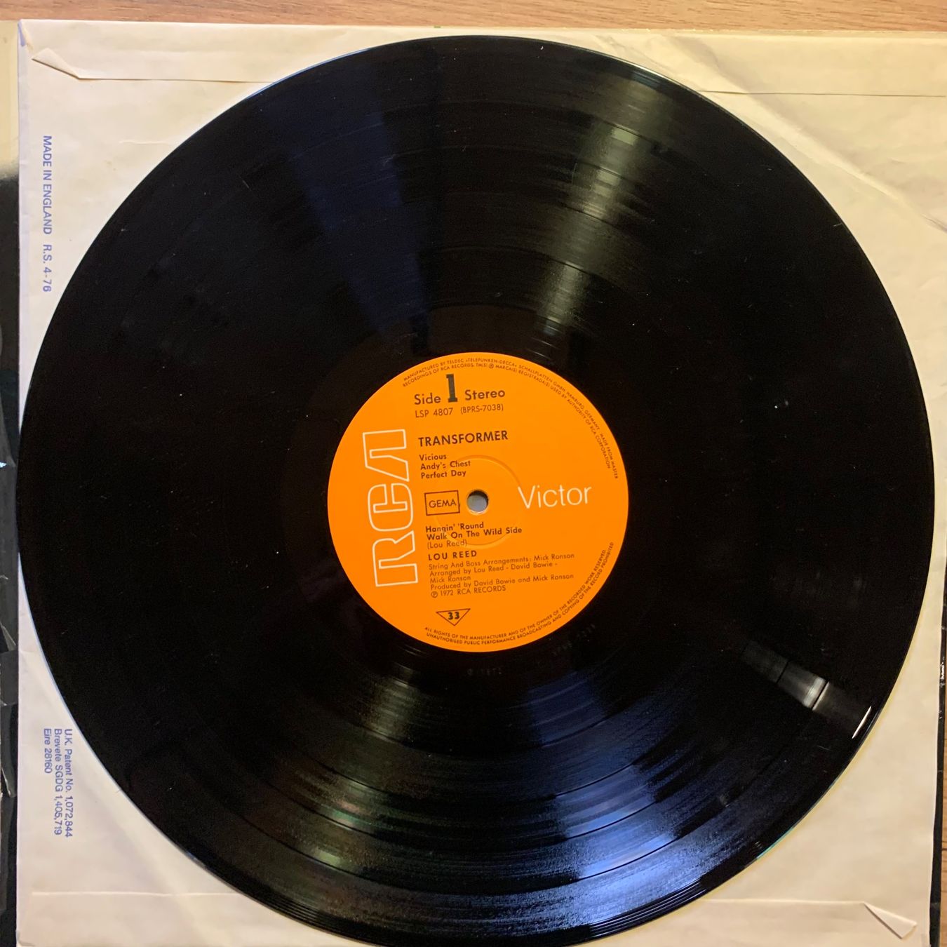 Vinyles: LOU REED - TRANSFORMER...OG GER 1972...VG/VG+ – D'occasion à Gals par Diskopatshop 2