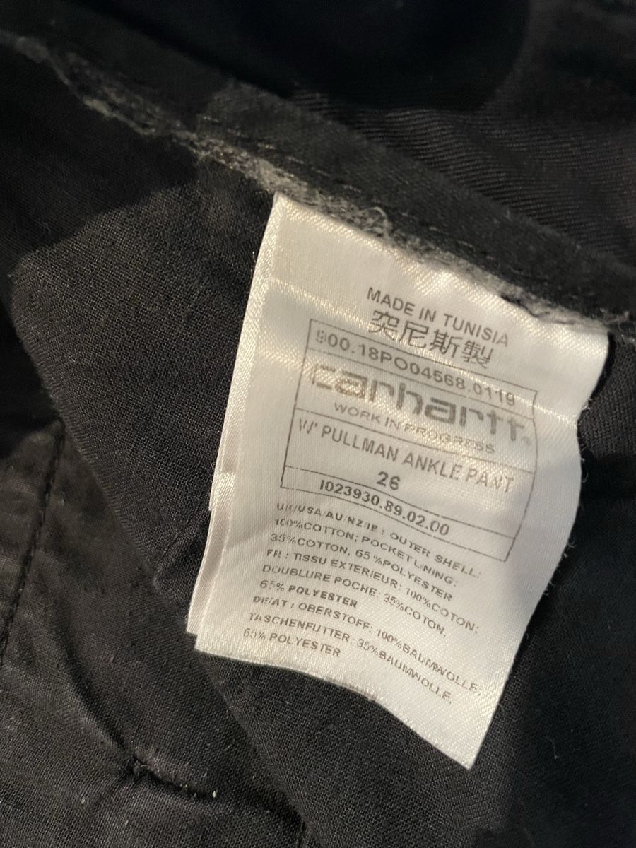 Carhartt Pantaloni: Carhartt WIP Pullman Ankle Pant Schwarz, Grösse 26 – Usato da Busswil TG venduto da Bluewater02 3