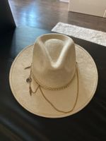 Hut, beige mit Golddetails, Grösse M, Top Zustand