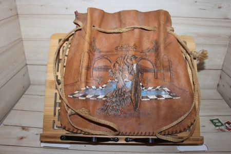 Lederbeutel mit Spanischen Tänzern 32 x 36 cm