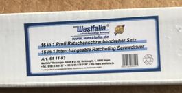 WESTFALIA 16 IN 1 PROFI RATSCHENSCHRAUBENDREHER SATZ NEU
