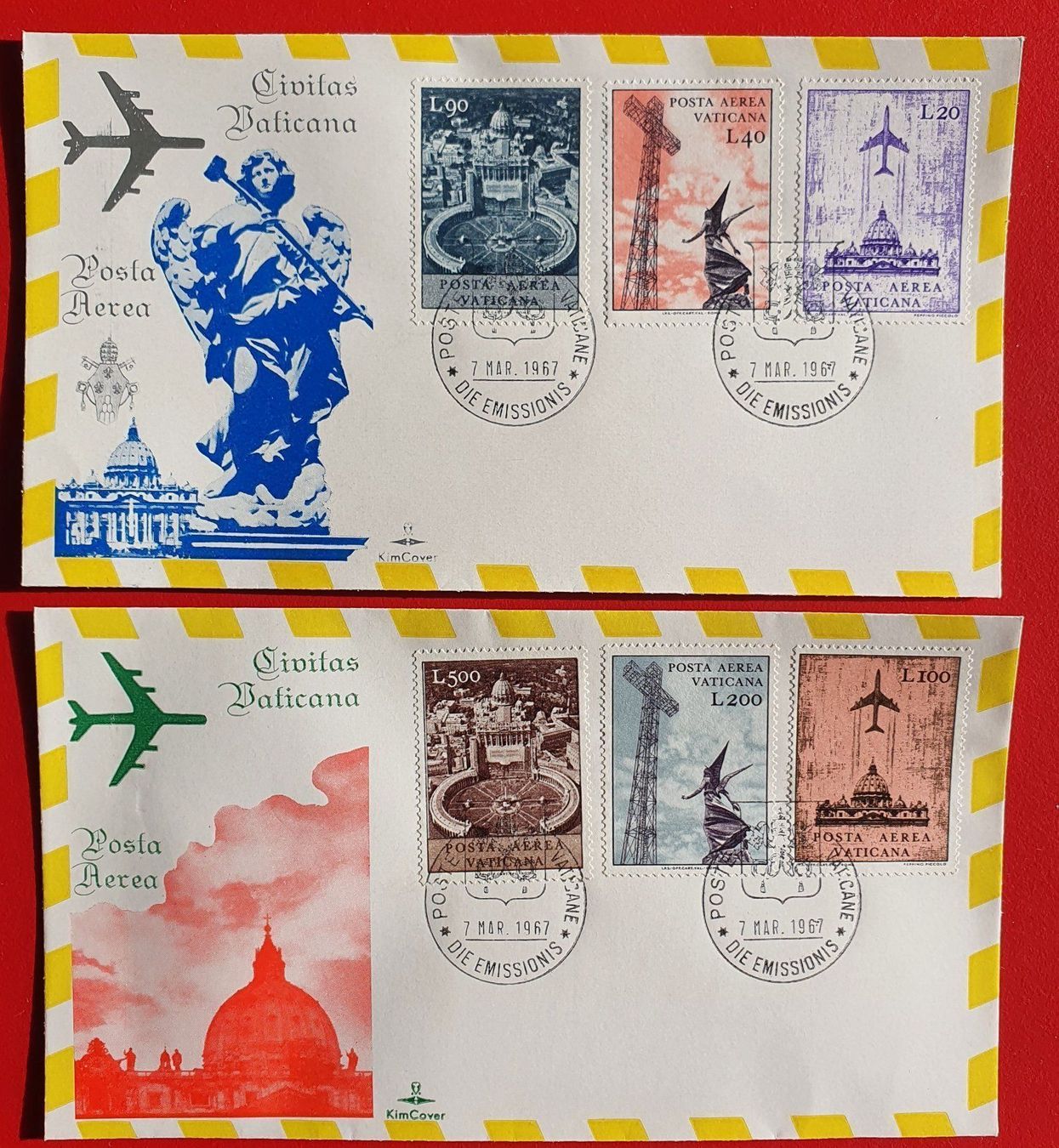 Tutti i francobolli: VATIKAN POSTA AEREA FLUGPOST SATZ FDC 1967 – Nuovo (secondo la descrizione) da Düdingen venduto da Quartierstrasse