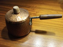 Antiker Kupfertopf mit Deckel - Vintage  - Caquelon