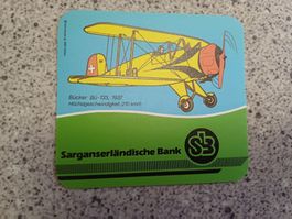Sammelobjekt Aufkleber Sarganserländische Bank Bücker Bü-133